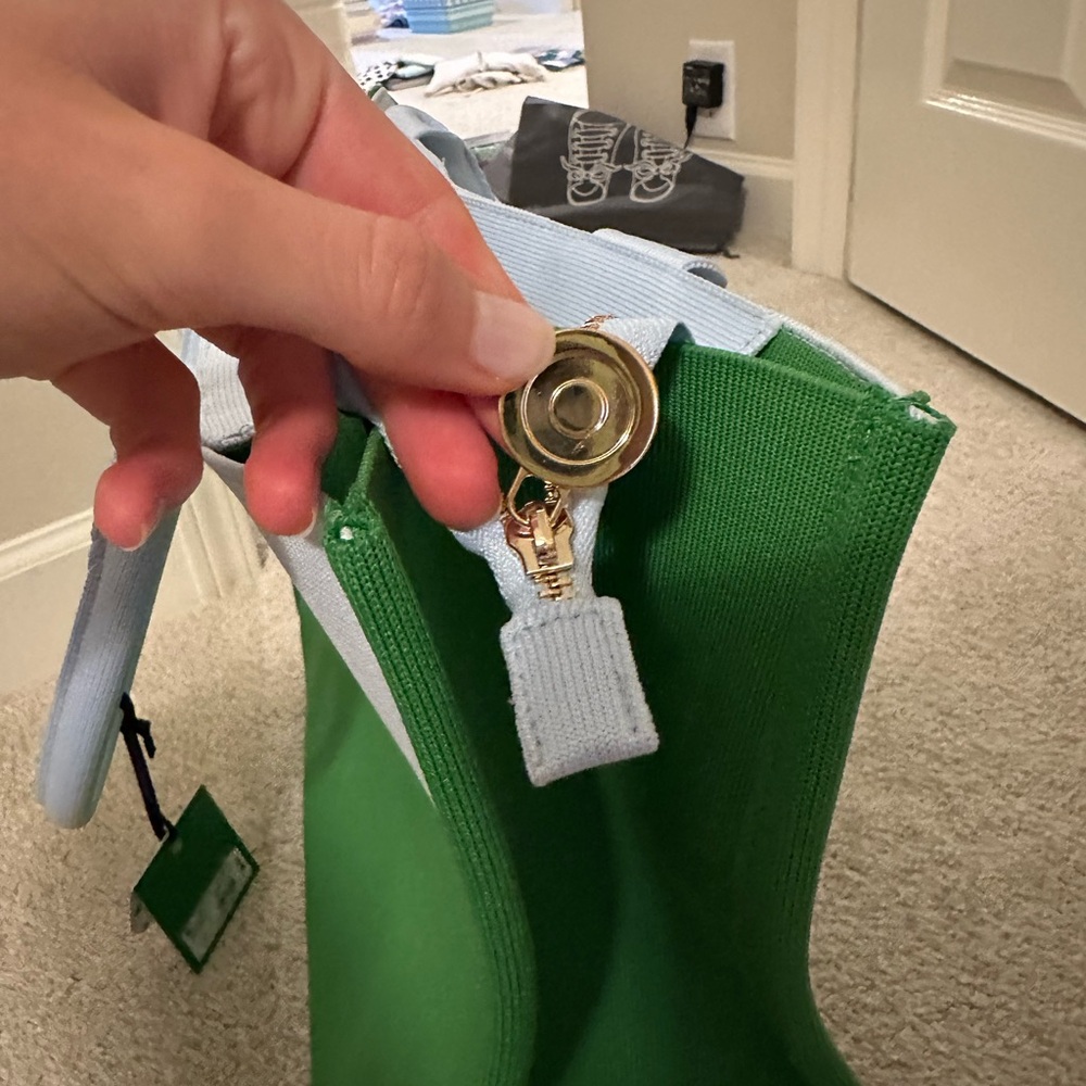 Kate Spade x Target - Colorblock Knit Tote Bag Green/Blue - NEW - Picture 9 of 16
